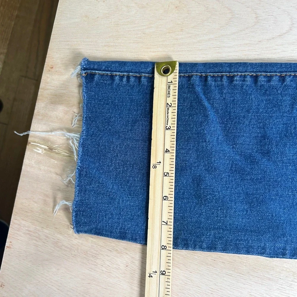 True Religion Becca Mid Rise Bootcut Jeans Blue Raw Hem Size 34x30 Mens